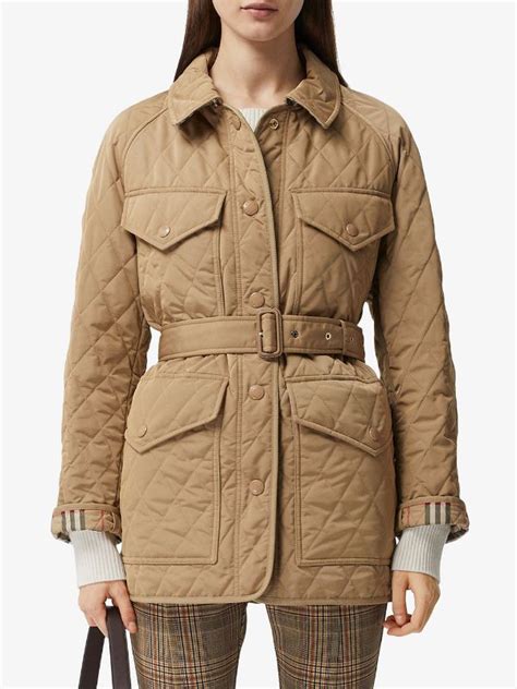 Diamond Quilted Nylon Canvas Field Jacket 